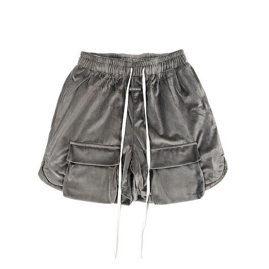 Shorts Holgados de Terciopelo con Bolsillos Grandes y Aberturas Laterales - Image 12