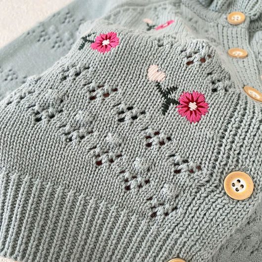 Cardigan Tejido Hueco Bordado Versátil - Image 25