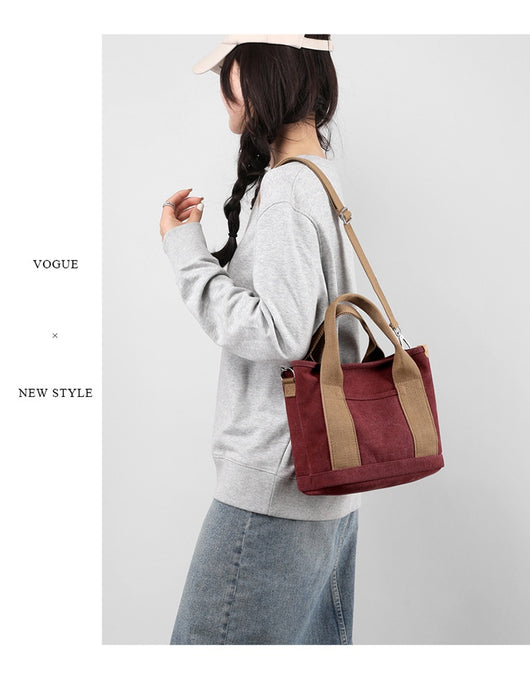 Bolsa de Lona Estilo Coreano de Gran Capacidad para Viajes y Uso Diario - Image 48