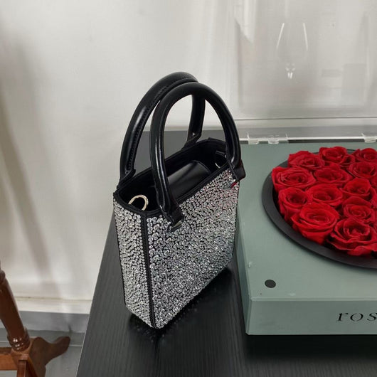 Bolso de Lujo con Diamantes y Cristales Swarovski de Un Hombro - Image 12