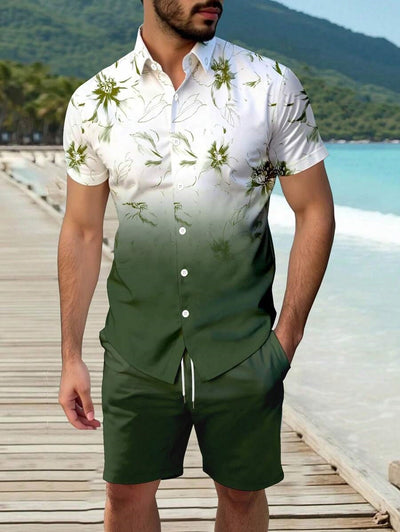 Conjunto Hombre Impresión 3D - Camisa y Shorts Holgados - Image 31