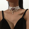 Collar de Encaje Blanco Elegante para Damas