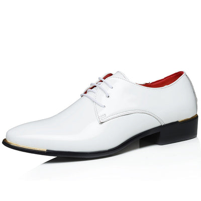 Zapatos de Cuero Ejecutivos Retro con Punta Afilada para Hombre - Image 3