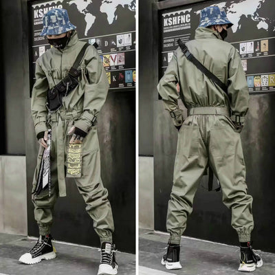 Jumpsuit Retro Casual para Hombre con Tirantes Sueltos