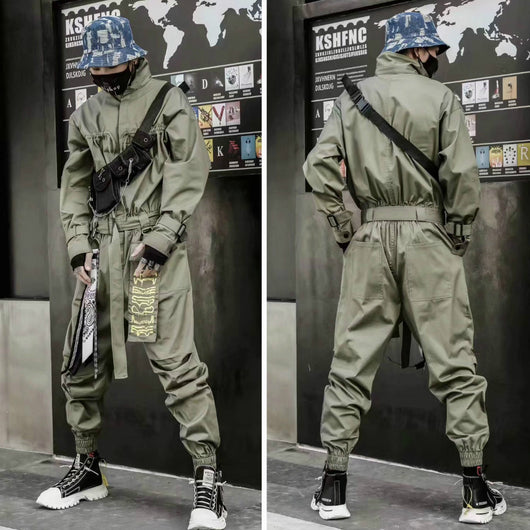Jumpsuit Retro Casual para Hombre con Tirantes Sueltos