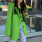 Saco Verde Holgado Elegante con Corte Slim