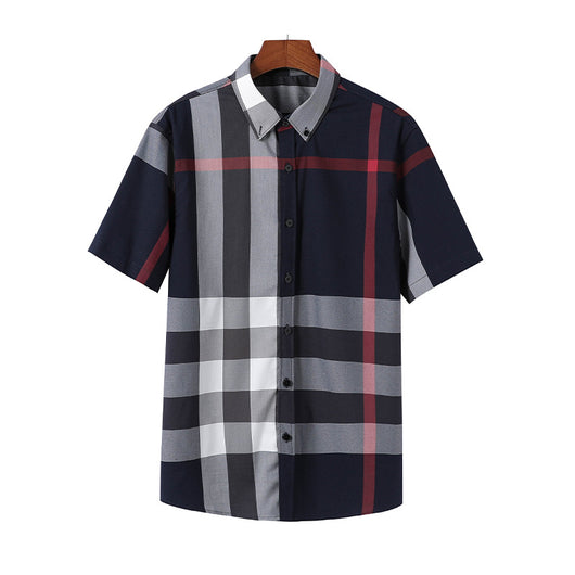 Camisa Cuadros Business Casual Manga Corta Unisex - Image 2
