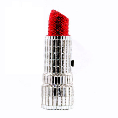 Cartera de Fiesta Metálica con Brillantes para Labial - Image 8