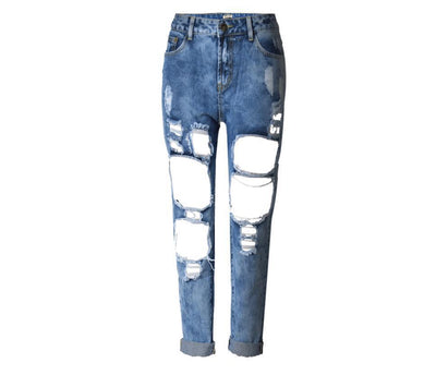 Pantalones Skinny Rotos de Cintura Alta para Mujer - Image 6