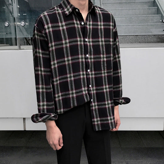 Camisa de Cuadros Manga Larga para Hombre - Estilo Otoño - Image 10