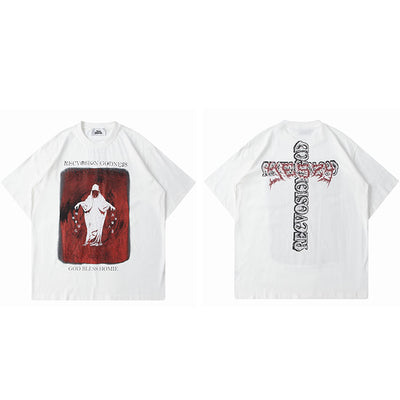 Playera Holgada Unisex con Estampado de Cruces - Image 14