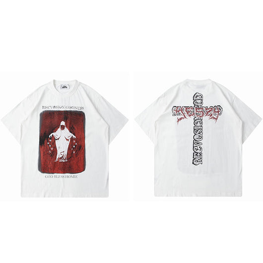 Playera Holgada Unisex con Estampado de Cruces - Image 14