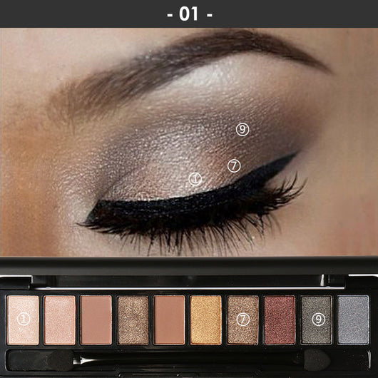 Paleta de Sombras de Ojos 10 Colores - Maquillaje Profesional - Image 9