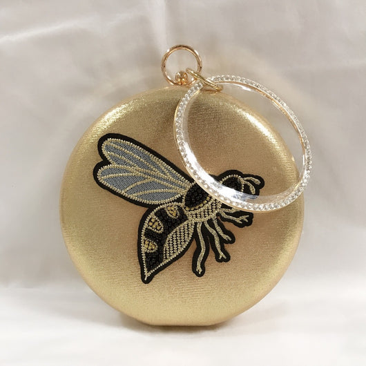 Cartera de Fiesta con Abalorios y Bordado de Abeja - Image 15