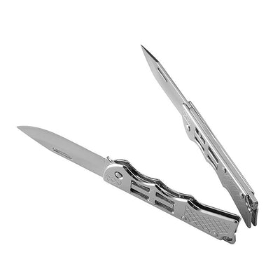 Cuchillo Plegable de Acero Inoxidable con Espejo y Luz LED para Camping - Image 3