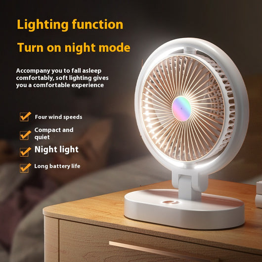 Ventilador Dual de Escritorio con Carga y Enchufe - Image 2