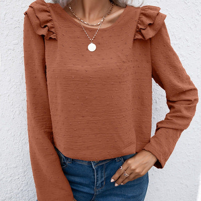Suéter Jacquard de Cuello Redondo y Manga Larga - Image 3