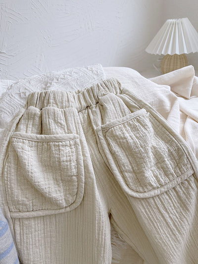 Pantalones Casuales de Algodón y Lino para Niños y Niñas - Image 10