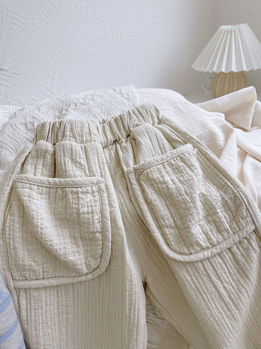 Pantalones Casuales de Algodón y Lino para Niños y Niñas - Image 10