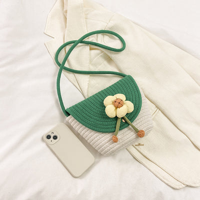 Bolsa de Paja con Flores para Mujer - Estilo Verano - Image 3
