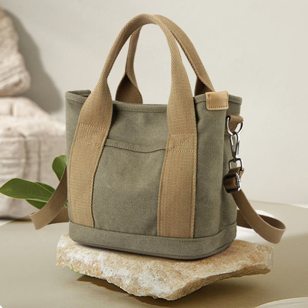 Bolsa de Lona Estilo Coreano de Gran Capacidad para Viajes y Uso Diario