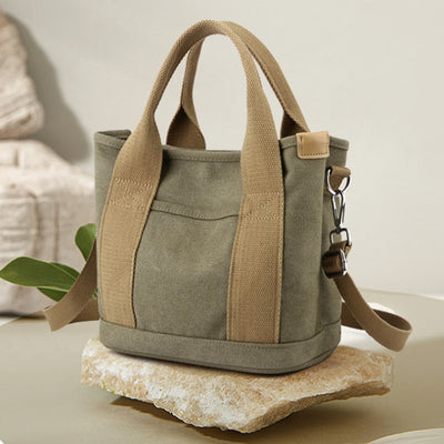 Bolsa de Lona Estilo Coreano de Gran Capacidad para Viajes y Uso Diario