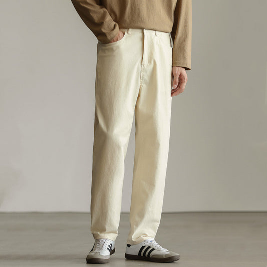 Pantalón Cropped Recto de Mezclilla Elástica