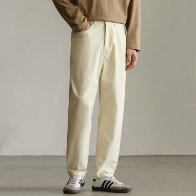 Pantalón Cropped Recto de Mezclilla Elástica