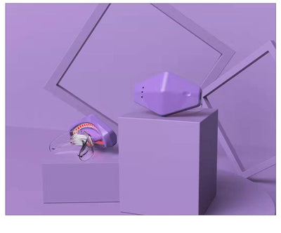 White and clear plastic beauty lip care instrument with red light elements for at-home lip treatment. - Image 11