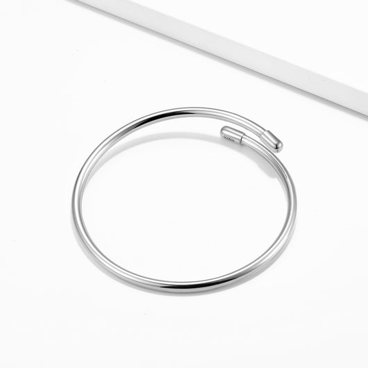 Pulsera de Plata Esterlina 925 Ajustable 3mm Acabado Liso - Image 3