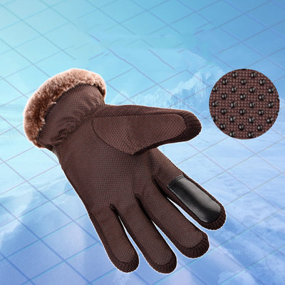 Guantes de Cuero Cálidos Impermeables para Motocicleta - Image 2
