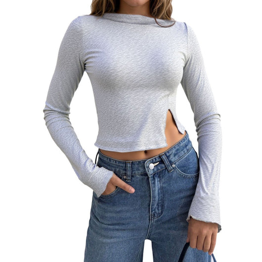 Blusa Base Minimalista de Manga Larga para Mujer - Estilo Sofisticado Rejuvenecedor - Image 5
