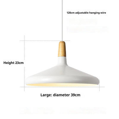 Lámpara Colgante Nórdica de Madera Sólida y Aluminio Diseño Minimalista - Image 23