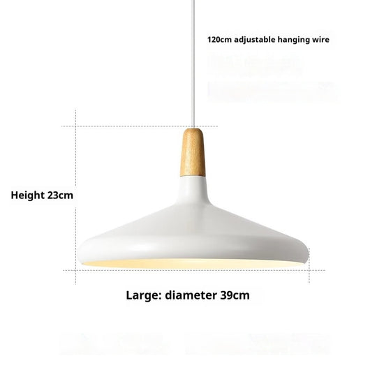 Lámpara Colgante Nórdica de Madera Sólida y Aluminio Diseño Minimalista - Image 23