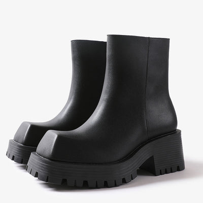 Botas Martin Cuadradas para Hombre con Suela Gruesa - Estilo Europeo Unisex - Image 5