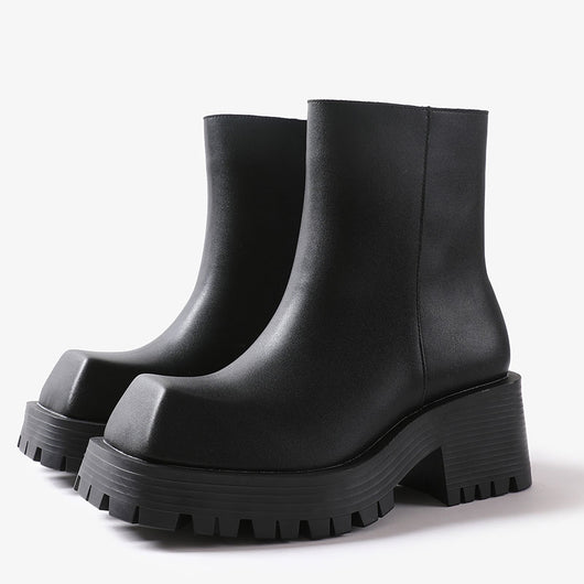 Botas Martin Cuadradas para Hombre con Suela Gruesa - Estilo Europeo Unisex - Image 5