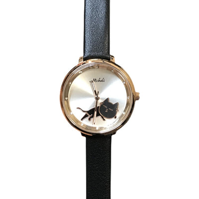Reloj Cinturón Piel con Gato Movible - Diseño Creativo para Mujer - Image 8