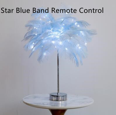 Lámpara de Escritorio Nórdica con Plumas - Luz Decorativa Moderna para Dormitorio - Image 23