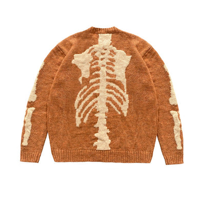 Suéter Tejido Holgado con Diseño de Calavera para Uso Casual - Image 7