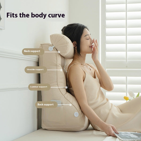 Cojín de Soporte Lumbar para Cama Extraíble y Lavable