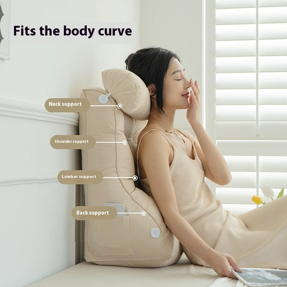 Cojín de Soporte Lumbar para Cama Extraíble y Lavable
