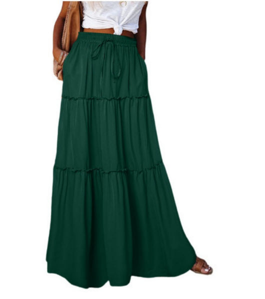 Vestido Maxi Plisado de Cintura Alta Elástica para Mujer - Image 19
