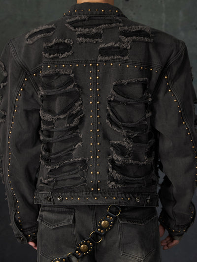 Chaqueta Denim Acolchada con Remaches y Hombros Reforzados - Image 12
