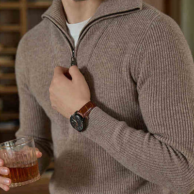 Suéter Texturizado Cálido para Hombre - Pullover de Descanso