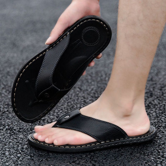 Sandalias de Pareja en Cuero con Malla - Chanclas Casuales Cómodas - Image 6