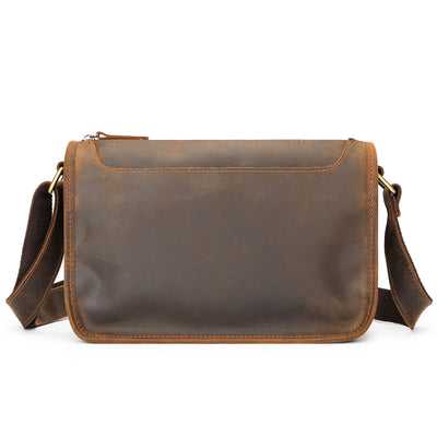 Bolsa Bandolera de Cuero Genuino para Hombre - Estilo Casual Messenger - Image 9