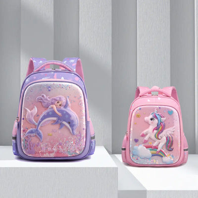 Mochila Infantil de Sirena, Impermeable y Ergonómica