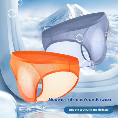Calzoncillos de Seda de Hielo Translúcidos Ultra Delgados sin Costuras para Hombre - Image 2