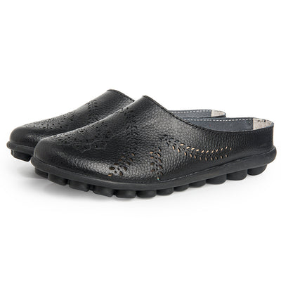 Zapatos de Cuero Casual para Mujer - Diseño Liso y Versátil - Image 6