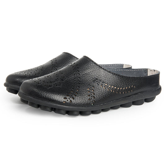 Zapatos de Cuero Casual para Mujer - Diseño Liso y Versátil - Image 6